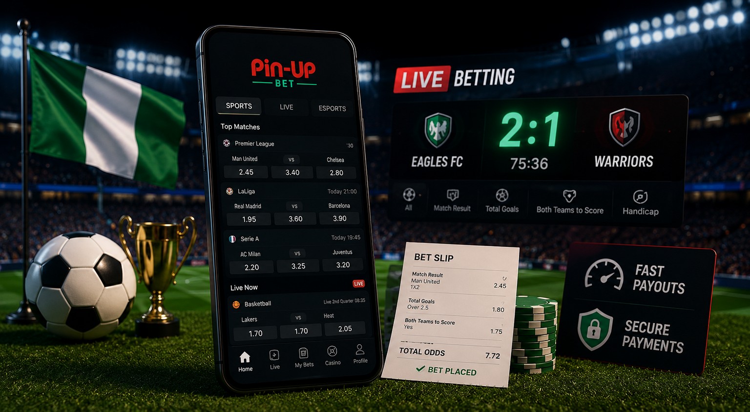 Pin Up Bet Nigeria sportsbook guide visual